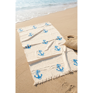 Toalla de Playa de Muselina 100% Algodón Orgánico Varol, Diseño Novedoso, Secado Rápido, Ecológica, Antiarena, para Gimnasio - Product Image 4