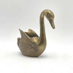 Sculpture de canard en argent fabriquée à la main Figurine de canard décorative à la main pièce maîtresse de table meilleure vente artisanat en métal décor à la maison - Product Image 6