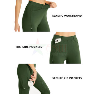 Legging d'équitation pour femme au style unique, imperméable et coupe-vent, en Spandex/Polyester, avec logo personnalisé, pour le fitness et l'équitation - Product Image 5