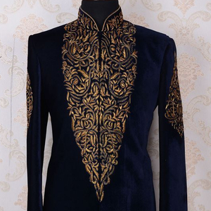 ELEGANT LATEST DESIGN of ZARDOZI EMBROIDERY on SHERWANI WITH STOLE & ALSO MATCHING SHOE WITH DRESS for PARTY-WEAR/WEDDING@ 2022 - Product Image 1