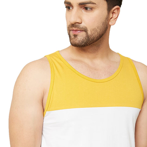 Vente en gros de débardeurs d'été décontractés pour hommes, haut de course tricoté en polyester imprimé avec logo personnalisé, musculation et gymnastique - Product Image 6