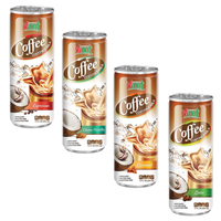 Fabricante de Bebidas OEM ODM de Marca Privada, Café Robusta y Arábica Vietnamita de 355 ml con Leche de Coco Enlatado en Diversos Sabores
