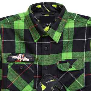 Motorcyclist Flannels Custom Snap Button Unisex Button Down Flannel Hot Sale Anti-Wrinkle men's <b>shirts</b> - Product Image 4
