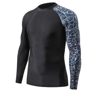 Rash Guard personnalisé de haute qualité pour la formation à manches courtes Compression conception solide enfants hommes combats - Product Image 1