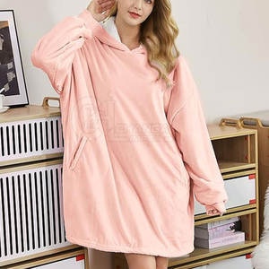 Soft Fabric <b>Blanket</b> Hoodie <b>Warm</b> Winter Oversized Sweatshirt Wearable Comfort Hoodie <b>Blanket</b> - Product Image 2