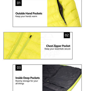 Chaqueta de Invierno Acolchada para Hombre, con Capucha, de Lona, de Alta Calidad y Bajo Precio, Diseño Único con Contraste de Color, Talla Personalizada para Adultos - Product Image 5