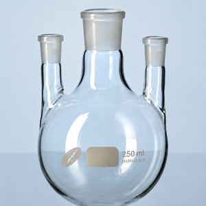 Frasco de Evaporación de Laboratorio de Pared Gruesa con Tres Cuellos y Fondo Redondo, de Vidrio Borosilicato 3.3, con Juntas Estándar - Product Image 2