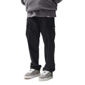 Pantalones Utilitarios de Algodón 100% para Uso Diario, Color Negro, Tela Resistente, Puños Ajustables en los Tobillos, Bolsillos con Cremallera Ocultos, Corte Moderno, Comodidad para el Día a Día - Product Image 5