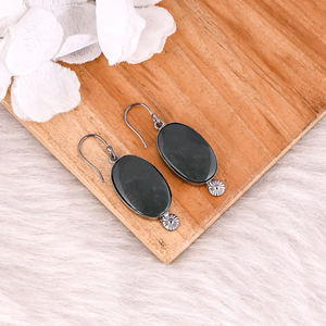 Pendientes de Ágata Negra con Baño de Rutenio, Hechos a Mano, Diseño Moderno, Joyería para Fiesta, Idea de Regalo - Product Image 3