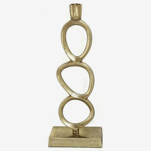 Bougeoir conique en métal coulé or et noir pour la maison mariage événement éclairage de table décoration bougeoir - Product Image 6