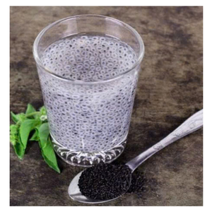 Semillas de albahaca Premium Semillas de albahaca de Vietnam Minerales ricos en sabor natural Ideal para bebidas Topping Yogurt Postres Recetas de comida - Product Image 4