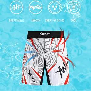 Pantalones Cortos Deportivos de Alta Calidad para Hombre, MMA, Boxeo, Logotipo Personalizado, Impresión Sublimada, Cintura Elástica, Tela Oxford Transpirable 100% - Product Image 4