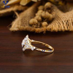 1.595 TDW แหวนเพชรกลม EF-VS สีเหลืองทองแหวนอ่อนโยนประกายเพชรโดย labstone - Product Image 3