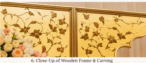 Custom Made Wooden Pakistani Wedding Stage Frames London Event Decor Moroccan Wedding <b>Mirror</b> Wall <b>Panels</b> For Reception Stage - Product Image 5