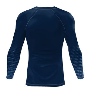Chemises de compression pour hommes à manches longues, vêtements de sport respirants, séchage rapide, anti-UV, écologiques, design Rash Guard personnalisé - Product Image 4