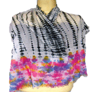 Foulard en coton TIE & DYE fait à la main Léger et respirant Design unique Long châle traditionnel d'été du fabricant - Product Image 2