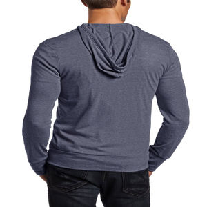 Vente en gros d'usine Sweat à capuche uni personnalisé de haute qualité pour hommes 100% coton tissu respirant Hip Hop Streetwear pull décontracté - Product Image 2