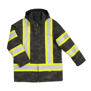 Venta al por mayor 2024 llegada de los hombres de alta visibilidad de dos tonos verde reflectante de seguridad de trabajo Parka chaqueta para la venta - Product Image 1