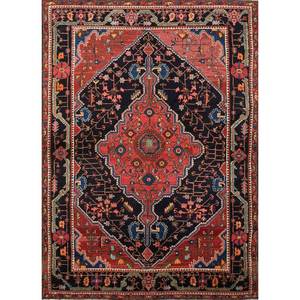 Alfombra 3D Aalam Pae-4456 Roja Naranja de Lana Anudada a Mano para el Hogar - Patrón Rectangular Grande con Medallón para Pasillo, Entrada, Habitación de Adolescentes, Viscosa - Product Image 1