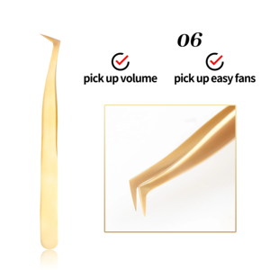 Pince à cils professionnelle en acier inoxydable de haute qualité applicateur d'embouts de fibres renouvelables pour les extensions de cils de Volume - Product Image 3