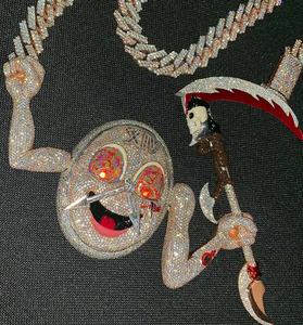 Cadena de Plata Tai Personalizada con Moissanita, Estilo Hip Hop Unisex Clásico, Joyería de Rapero con Dijes y Piedras - Product Image 4