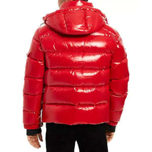 Personalizado Formal invierno brillante hinchado impermeable a prueba de viento lona Puffer chaquetas para hombres de alta calidad Unisex moda nueva con capucha - Product Image 3