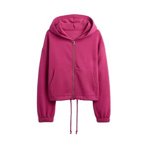 Women Zip Up <b>Hoodie</b> Casual <b>Fleece</b> Jacket Full Zipper Sweatshirt Soft Cotton Streetwear Top Customized Print and size Ladies Top - Product Image 1