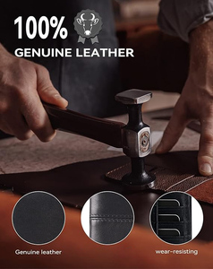 Portefeuille léger et durable pour hommes, élégant, cuir véritable de haute qualité, court, design avec logo personnalisé, prix de gros fabriqué à l'usine - Product Image 4