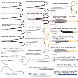 Ensemble d'instruments de chirurgie plastique professionnels de haute qualité personnalisés |   Kit d'instruments de chirurgie manuelle de lifting du visage en acier inoxydable de 23 pièces - Product Image 5