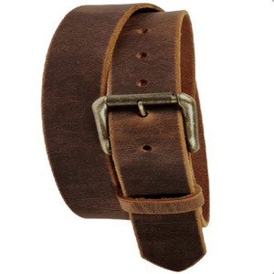 Cinturón informal de cuero marrón de doble tono de Venta caliente, cinturones y accesorios informales de cuero de vaca de grano completo pintados a mano - Product Image 3