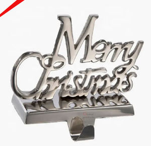 2026 Premium Quality Silver Finished <b>Stocking</b> <b>Holder</b> for Home - Product Image 1