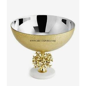 Meilleure qualité grand bol à chocolat rond couleur argent métal pur matériau sans rouille bols de service au chocolat pour décor de restaurant - Product Image 5