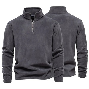 Blouson Bomber d'Hiver en Coton Sergé Personnalisé avec Logo pour Homme, 100% Coton, en Polaire Tricotée avec Fermeture Éclair, Idéal pour l'Extérieur - Vente en Gros - Product Image 2