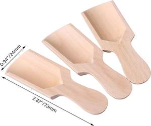 73x24mm Cuillère en bois non peinte Cuillère à sucre Bain Sel Scooper pour épices Fêtes Maison Cuisine Outil Lot de 20 - Product Image 4