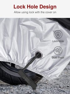 WOQI All-Season Sports Design Universal Motocicleta Capa Proteção Solar Impermeável com Bloqueio Buracos para Uso Exterior - Product Image 6