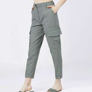 Pantalones Cargo Casuales para Mujer, Diseño Personalizado, Planos, Cómodos, Estilo Urbano, Multibolsillos, Transpirables, de Secado Rápido, de Algodón, Largos - Product Image 3