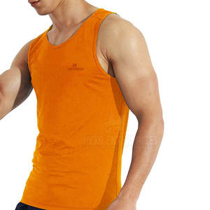 Camisetas sin Mangas para Hombre, de Alta Calidad, Nueva Llegada, Transpirables, de Algodón y Fibra de Bambú, Tejidas, Casuales, Lisas, de Color Sólido - Product Image 2