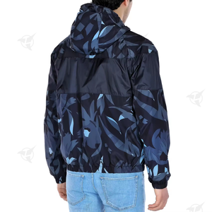 Ligero Full Zip Sublimación Chaqueta cortavientos Hombres Reflectante Impermeable Entrenamiento Sudadera con capucha Chaquetas al aire libre Precio barato - Product Image 2