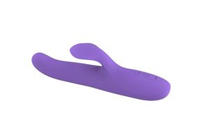 Masajeador de punto G de silicona suave recargable para mujer, vibrador de varita con Orejas de conejo para sexo grande giratorio para mujer - Product Image 6