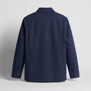 Veste de travail en jean pour homme, fermeture éclair, manches longues, style utilitaire, avec poches poitrine, vêtement décontracté pour l'extérieur - Product Image 2