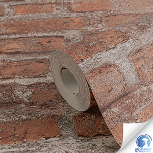 Papel Tapiz con Efecto de Ladrillo de Piedra - Vinilo Preencolado Rojo Marrón |   Fácil Aplicación, Hecho en Alemania 10.05 x 0.53 m - Product Image 4