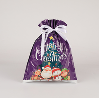 Pafu 2025 Fournitures de fête de Noël Multicolore Cadeau de Noël Sacs de friandises Cordon de Noël Sacs cadeaux