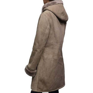 Manteau en cuir suédé d'hiver à capuche pour femmes, élégant et long, pour un usage quotidien, les voyages et les tenues de mode urbaine - Product Image 2