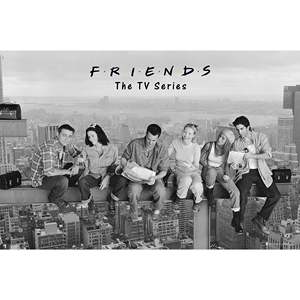 Modern Style 'Friends' <b>Poster</b> Lunch on a Skyscraper Wall Art Paper Design for Home or Office - Product Image 1
