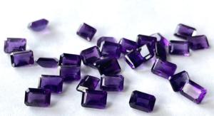 Amatista púrpura natural Octágono corte 3x5mm facetado-Amatista suelta de calidad superior - Product Image 4