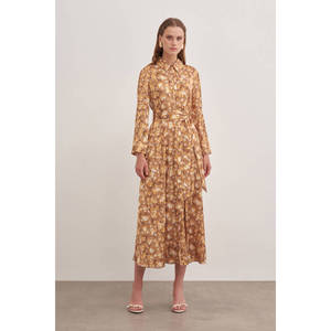 Vestido Camisero Vintage con Estampado y Diseño Calado, con Borlas, Largo hasta la Rodilla, Estilo Casual para Mujer - Product Image 1