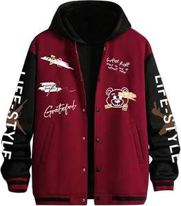 Veste universitaire en satin de soie brodée personnalisée de haute qualité veste de baseball matelassée pour l'hiver fabriquée au Pakistan - Product Image 2