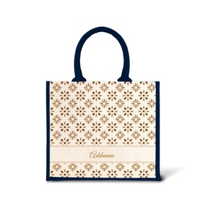 Sac cabas en jute imprimé écologique personnalisé Sac à provisions réutilisable avec poignée en coton Prix couleurs personnalisables - Product Image 4
