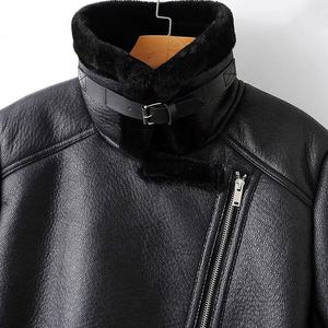 Nouveautés Veste en cuir de motard de couleur marron pour femmes coupe ajustée Veste de motard en cuir PU pour femmes - Product Image 4