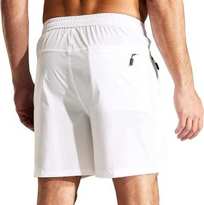 Men's <b>Shorts</b> Casual inner Drawstring <b>Zipper</b> Pockets Elastic Waist band <b>shorts</b> cotton spandex <b>shorts</b> white colour - Product Image 2